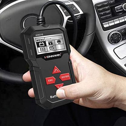 KW210 12V Automotive Car Battery Tester Digital Multi Language Analyzer Tester Tool