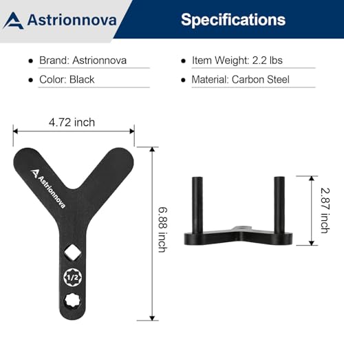 Lower Control Arm Prying Tool – Suspension Bushing Removal Tool Compatible with 1/2” Drive Breaker Bar – Ball Joint Separator for FWD and Import Cars - size: Lower Control Arm Prying Tool