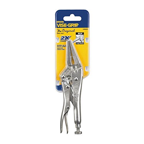 IRWIN 1402L3 Vise-Grip Original Long Nose Locking Pliers with Wire Cutters, 6-Inch