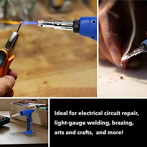 Solder-It SolderPro 180 Soldering Iron Kit (PRO-180K) | Multi-Function Butane Heat Tool with Tips and Case | Cordless and Portable Soldering Gun | Home Improvement Tools and Soldering Kit Essential