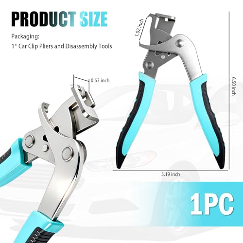 Car Clip Pliers,Multi-Functional Car Clip Remover Tool for Door Panel/Dashboard/Interior Trim,Professional Heavy Duty Panel Clips Removal Pliers as Disassembly Tools - color: Green