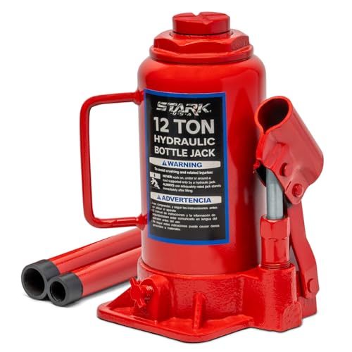 XtremepowerUS 12 Ton (24,000 Lbs) Capacity Hydraulic Lifting Bottle Jack for Auto Repair Two-Piece Handle - size: 12 Ton