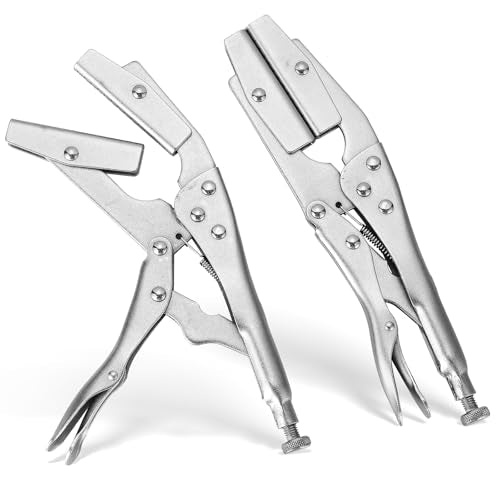 NATGAI 10" Radiator Hose Clamp Set, Heavy Duty Self-Locking Pinch Off Pliers, Universal for Automobile Radiator Pipes, Fuel Hoses, Water & Vacuum Lines, Pipe Sealing Lock Tool (2 Pack) - size: 2 Pack