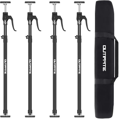 Third Hand Support Pole Heavy Duty, Cabinet Jacks for Installing Cabinets with 154 LBS Capacity and Expand from 49-1/5 to 114-1/5 in, 4-PC - size: Long 4pcs（49.2 ~ 114.2 inches）