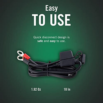 Battery Tender Ring Terminal Harness Accessory Cable - 18 inch Cord Adapter with SAE Quick Disconnect - Easy Quick Convenient for Motorcycles, Cars, ATVs and More - 081-0069-6 - style: 1 Pack