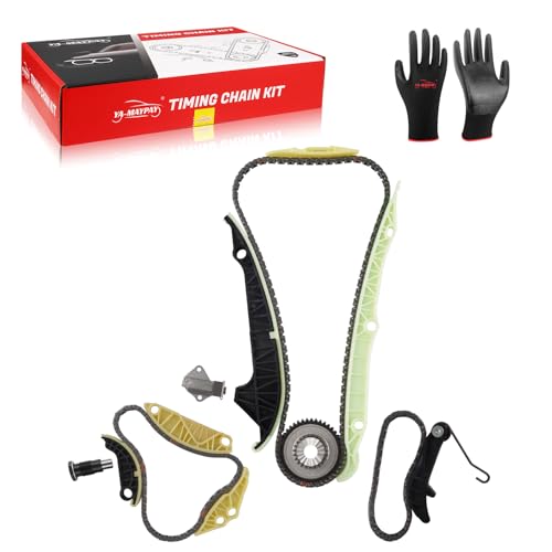 Engine Timing Chain Kit with Tensioner Fit for EA888 3rd Generation Audi Q3 Q5L A6L Compatible with VW Talagon Phideon 2.0T Replaces# 06K109158AC 06K109158BK 06H105209AQ 06K109509D