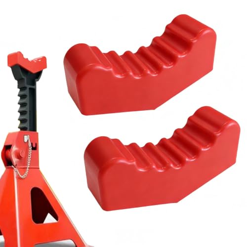 3Ton Car Jack Stand Rubber Pad Red Trolley Support Block Lifting Lift Frame Rail Pinch Protector Guard Anti-Slip Floor Cushion - color: Red, size: 3 Ton