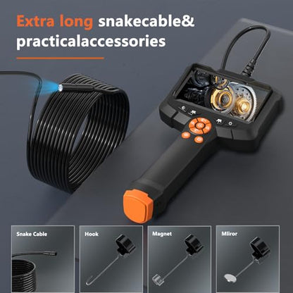 Daxiongmao Endoscope Camera with Light, 1080P HD Borescope, IP67 Waterproof Snake Camera – Ideal for Inspecting Walls, Vents, Automotive Engines, Pipes – A Great Gift Tool for Men (33ft) - size: 33 FT