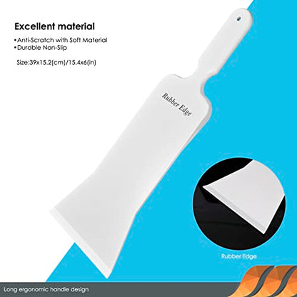 EHDIS Window Tint Bulldozer Squeegee Scrubber Paddle Squeegee, Long Handle Flat Glass Bulldozer Tint Tool for Car Front Windows Rear Glass Cleaning, Auto Window Tinting Car Glass Film Installation