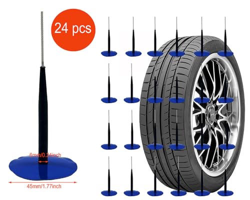 TP-103D Combination Repair Unit, Tire Repair Patch Plug 1/4" x 1 3/4" Dipped stem 24 pcs - size: 0.24 x 1.77 Inch 24 pcs