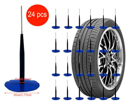 TP-103D Combination Repair Unit, Tire Repair Patch Plug 1/4" x 1 3/4" Dipped stem 24 pcs - size: 0.24 x 1.77 Inch 24 pcs