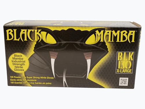 Black Mamba Super Strong Nitrile 100 Glove BOX (EXTRA LARGE) - size: X-Large