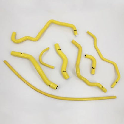 Fit 2001-2005 Honda Civic D17 1.7L Silicone Radiator Coolant Heater Hoses Kit 3-Plyer Yellow - color: Yellow