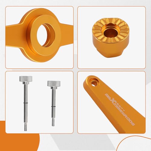 maXpeedingrods Vibration Damper Holding Tool Crankshaft Pulley Removal Shock Absorber for Audi for Seat for Skoda for VW 1.8 2.0 4V TFSi EA888, Replace T10531 - style: T10531
