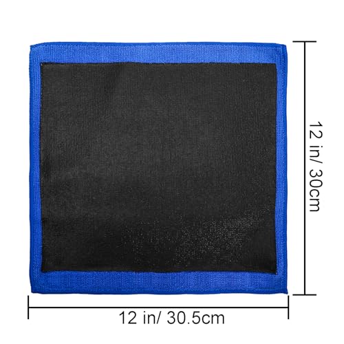 Okllen 4 Pcs Clay Towel Auto Detailing for Cars, Premium Microfiber Clay Bar Towel 12 x 12 Inch (30.5x30.5cm), Blue