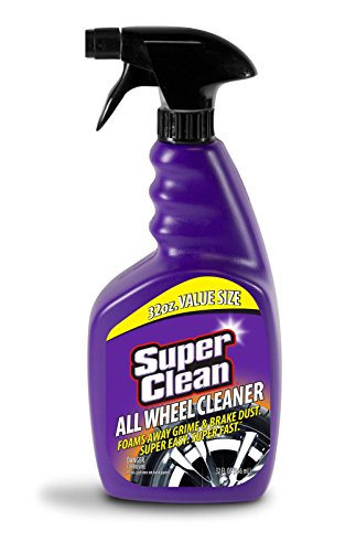 Super Clean Foaming All Wheel Cleaner Safe for All Wheels and Rims Brake Dust Cleaner Grime Eliminator - size: 1 Count (Pack of 1), style: 32 oz. Trigger