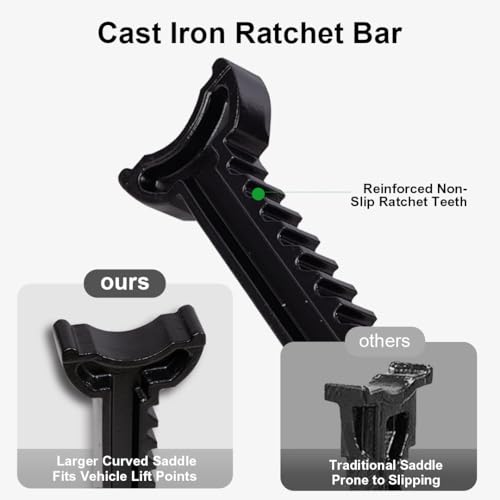 Jack Stands 3 ton, Car Jack Stand with Double Security Locking Pins 6000 lbs Capacity, 2 Pack