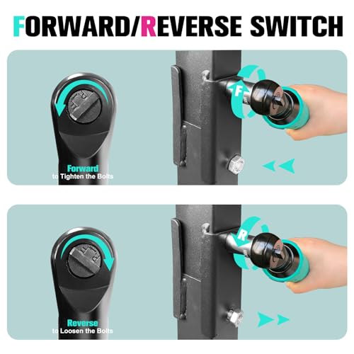 Cordless Ratchet Wrench, Electric Ratchet 3/8 Drive, Battery Ratchet Wrench Kit, 44 Ft-lbs with 2-Pack 2000mAh Batteries, Fast Charger, 7 Sockets