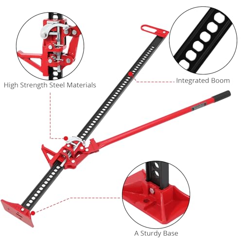 Garvee 60" Off Road Recovery Jack, 3.2 Ton (7000 Lb) High Lift Utility Jack for 4x4, SUV, UTV, ATV – Heavy Duty Trail Jack for Overlanding, Vehicle Recovery & Outdoor Adventure - size: 60 Inch, style: Flat-7000lb