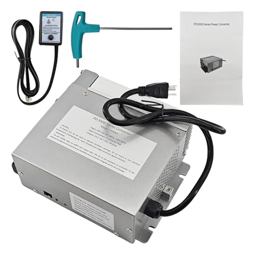 PD9360 RV Converter Charger 60 Amp 1000W, 120V AC to 12V DC RV Power Converter, Built-in Charge Wizard, Compatible with 9300 Series, AGM Lithium LiFePO4 Lead Acid Battery Charger for RV Camper Trailer - size: 9360