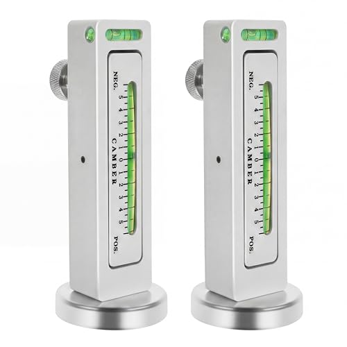 2 Pack Adjustable Magnetic Gauge Tool, Wheel Camber, Caster Pillar and Wheel Alignment Tools for Automotive Truck RV Tire Repair - color: White
