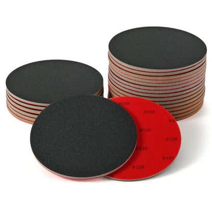 MAXMAN 18pcs Foam Sanding Pads, 5 Inch Bowling Sanding Pads, 320 Grit Sanding Sponge Set, Reusable Wet Dry Sandpaper Block for Random Orbital Sander, Wood, Metal, Auto Polishing & Curved Surfaces - size: 5 inch, style: 320 Grit