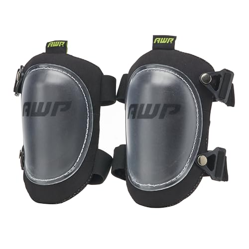 AWP Hard Shell Construction Knee Pads | All-Day Comfort Knee Pads with Molded Cap Design for Swiveling | One Size - size: 1 Pair, style: Hard Shell Knee Pads