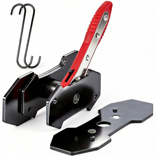 Brake Caliper Compression Tool, 360° Ratcheting Piston Compressor, 2 Steel Plates, 2 Hooks, for Single Twin Quad Pistons, Cars Trucks SUVs