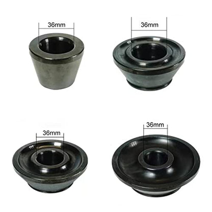 Wheel Balancer Cone, 4pcs Tire Balancing Machine Cones Set #45 Carbon Steel Wheel Balancer Standard Taper Cones Kit for 36MM Shaft, Cone Size 1.77-5.39 Inches - size: 36MM
