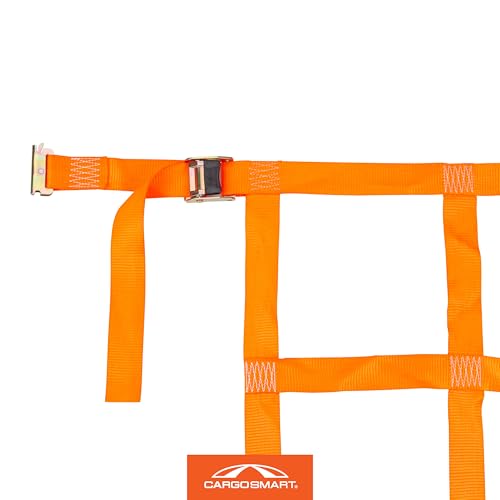 CargoSmart Adjustable Cargo Net — Connects to X-Track and E-Track Systems — 3,600lb Break Strength, 1,200lb Safe Work Load - style: Adjustable Cargo Net