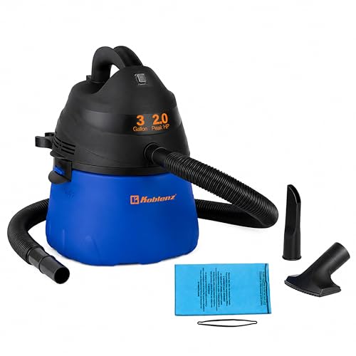 Koblenz WD-353L Wet Dry Vacuum Cleaner, Home Car Garage Workshop, 2.0 PHP - size: 3 Gallon 2.0 HP