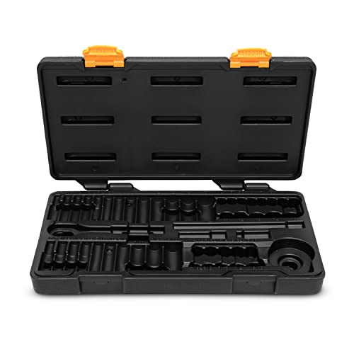 GEARWRENCH 51 Pc. 1/4 Inch Drive 6 Pt. 120XP Mechanics Tool Set, Standard & Deep, SAE/Metric - 80300P - size: 1/4"