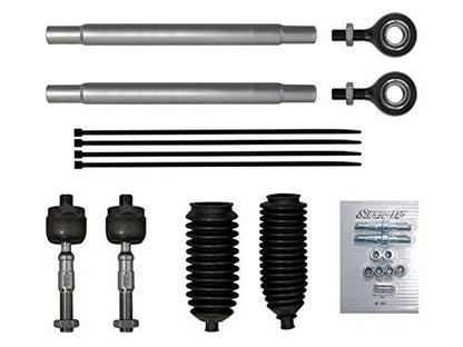 SuperATV Heavy Duty Tie Rod Kit for Polaris Ranger & Bobcat Models (See Fitment) - Stock Length Replacement