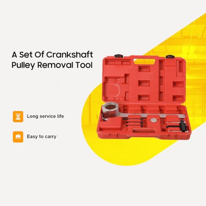 Crankshaft Damper Remover Puller Crankshaft Pulley Removal Install Tool Universal Crankshaft Pulley Puller Set forJaguar L-and RoverV8 Engine 3.2-4.4L