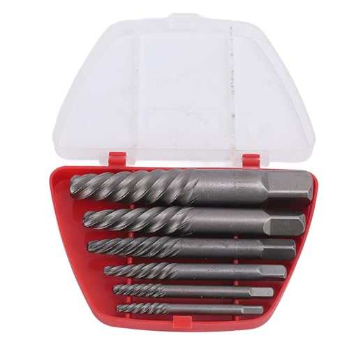 Tyenaza Damaged Screw Extractor Kit, Steel Hardened Portable Broken Bolt Extractor Kit for Automotive Maintenance
