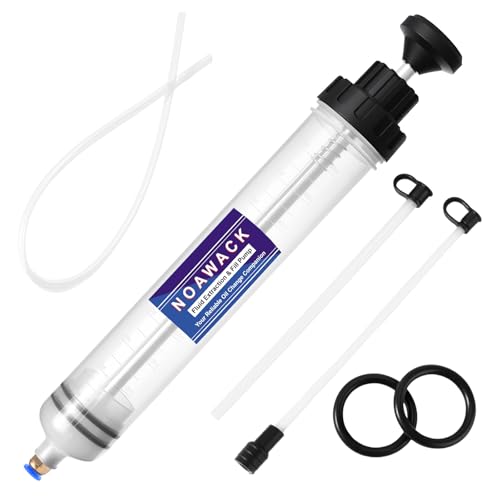 Fluid Extractor Pump, Manual Oil Extractor for Cars, ATVs & Lawn Mowers - Oil Transfer Pump with Flexible Hoses, Brake/Transmission Fluid Extractor, Oil Change Tools 17 oz (500 ml) - size: 500 ml(16" hose)