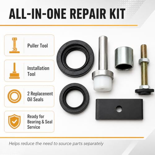 CV Axle Bearing Puller Seal Kit for Toyota 8" Clamshell Differential, 03-18 4Runner, 05-18 Tacoma, 07-14 FJ Cruiser, Replaces 18195, with Oil Seals