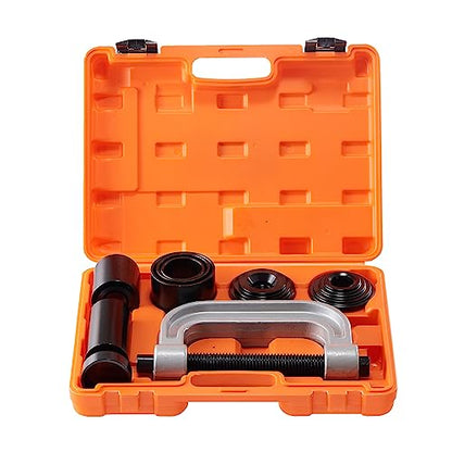 VEVOR Ball Joint Press Kit, 10 pcs Tool Kit, C-Press Ball Joint Remove and Install Tools, for Most 2WD and 4WD Cars, Heavy Duty Ball Joint Repair Kit for Automotive Repairing - style: 10 PCS