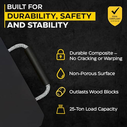 25 Ton Cribbing Support Jack Plate for Trailers, Boats, RV, Heavy Vehicle Equipment, Hydraulic Cylinders, Bottle Jacks, Jack Stands - style: 25 Ton