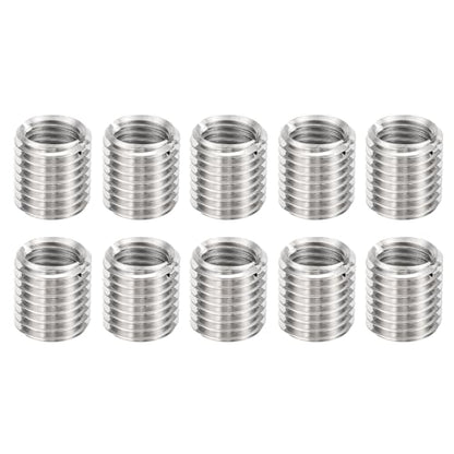 uxcell 10Pcs Threaded Inserts, M16-2x22 & M20-2.5x22 Stainless Steel 303 Screw Thread Sleeves Thread Repair Insert for Mechanical Equipment - size: M16-2x22 & M20-2.5x22mm