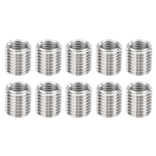 uxcell 10Pcs Threaded Inserts, M16-2x22 & M20-2.5x22 Stainless Steel 303 Screw Thread Sleeves Thread Repair Insert for Mechanical Equipment - size: M16-2x22 & M20-2.5x22mm