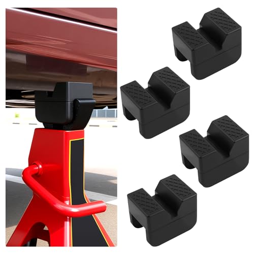 4PCS Slotted Car Pinch Weld Jack Pad,Flexible Car Jack Stand Pads for Protection & Cushioning with Anti-Slip Texture,Rubber Cars Pinch Weld Jacks Adapter for 2T Floor Jacks