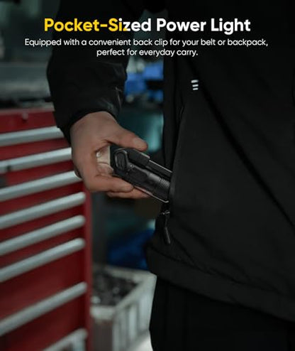 HOTLIGH Magnetic Work Light - 3200mAh Mechanic Light with Magnetic Base & Hanging Hook Design, 800LM Rechargeable Work Light for Mechanics, Repairing, Workshop Tools