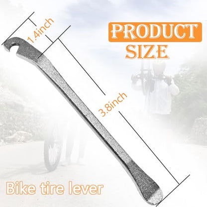 lofrcin Bike Tire Levers, Stainless Steel Tire Spoons to Repair Bike Tube, Iron Bicycle Tire Removal Changing Tool for Road or Mountain Bike Tires