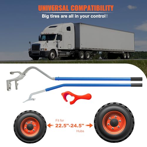 VEVOR Tire Mount Demount Tool 22.5" to 24.5" Tire Changer Steel Bead Breaker Extra Bead Holder Tubeless Truck Manual Tire Changing Tools for Car Repairing(Blue) - color: Blue