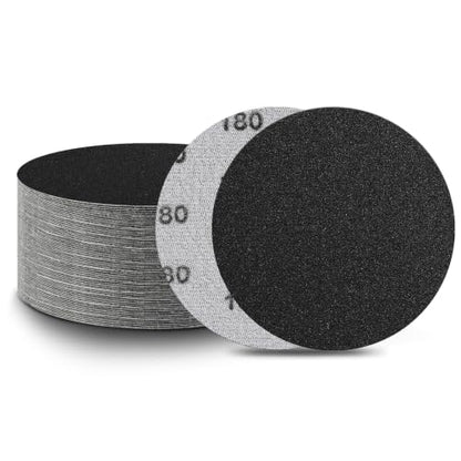 100 PCS 180 Grit 3 Inch Hook and Loop Sanding Discs | Coarse Grinding, Wet Dry, Silicon Carbide, Round Sandpaper, for Wood Metal or Auto, for Drill Polishing Kit - style: 180 Grit