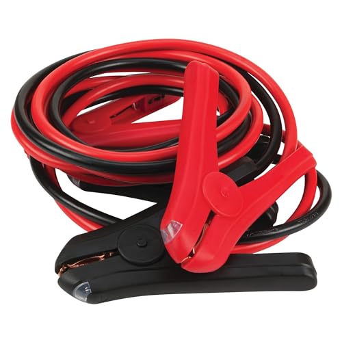 Performance Tool W1675 10ft 4GA Lighted Jumper Cables - Tangle-Free, Heavy Duty Clamps, Suitable for Trucks, SUVs, and Other Large Vehicles - style: 4GA x 10' (220 AMP) W/LEDs