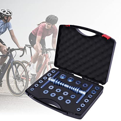 25PCS Bicycle Bearing Press Set, Universal Bike Hub & Frame Pivot Point Installation Tool Kit, Wheel Bearing Drift Tool for Soft Tail Frame Repair