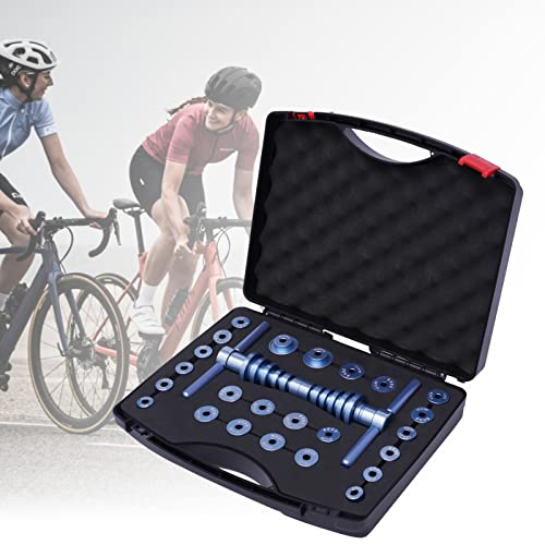 25PCS Bicycle Bearing Press Set, Universal Bike Hub & Frame Pivot Point Installation Tool Kit, Wheel Bearing Drift Tool for Soft Tail Frame Repair