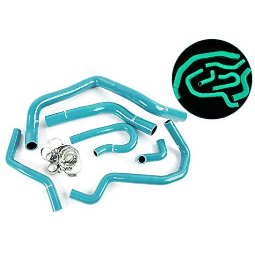 G-PLUS Silicone Radiator Coolant Hose Pipe Kit Clamps Compatible with Honda Civic Type-R EK EG B16A B18C B20B 1992-2000,Fluorescent - color: Fluorescent
